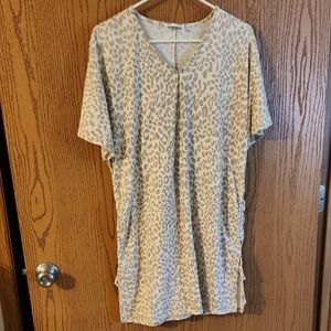 Leopard Print V-Neck Dress